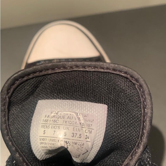 Converse all star chuck Taylor sequin black sneakers womens size 7 - Picture 6 of 6